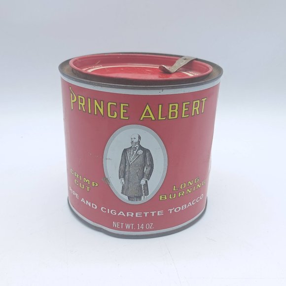 Vintage Metal Prince Albert Crimp Cut Tobacco 14 Ounce Can - Picture 1 of 11